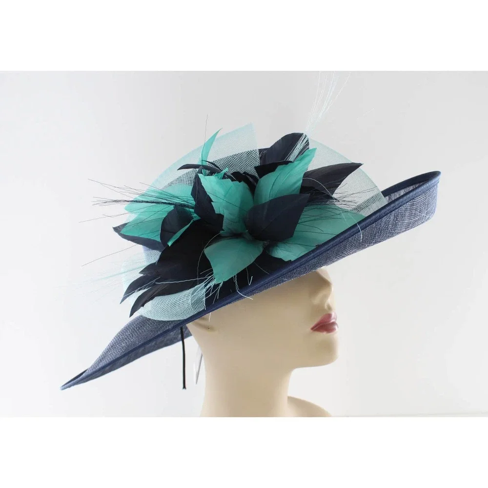 Bellissima Dressy Spring Easter Church Derby Hat $148 Tags #HT191 - Picture 1 of 6